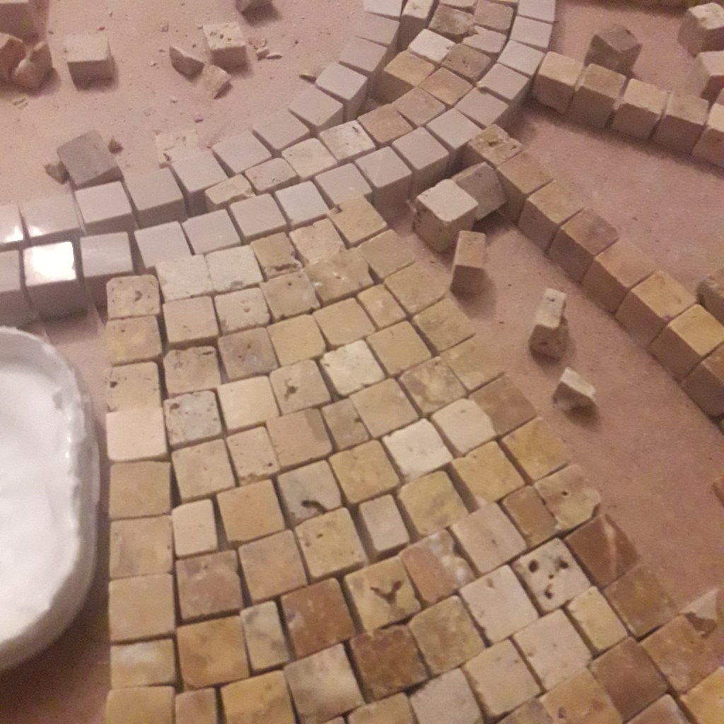 Mozaik yapım aşaması