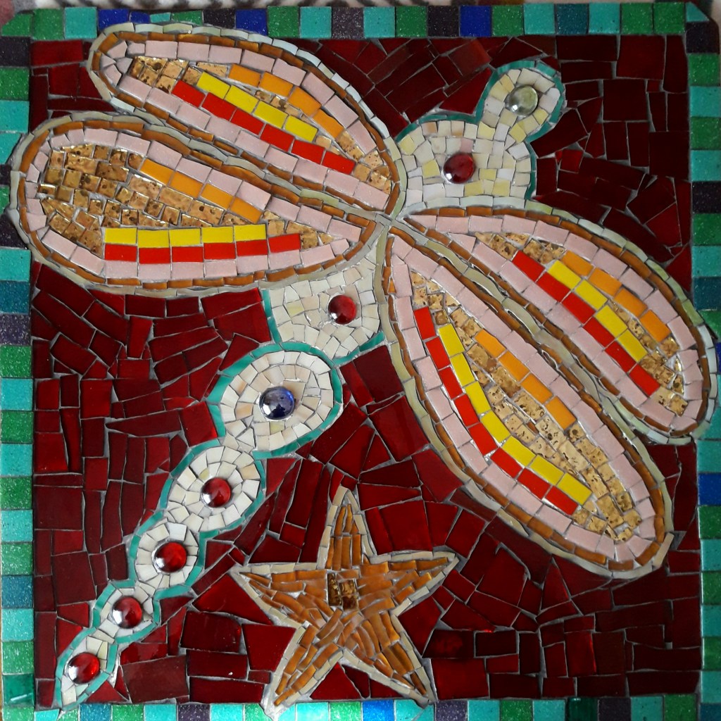 Mozaik Sehpa Yusufçuk / Mosaic Table Top With A&nbsp;Dragonfly