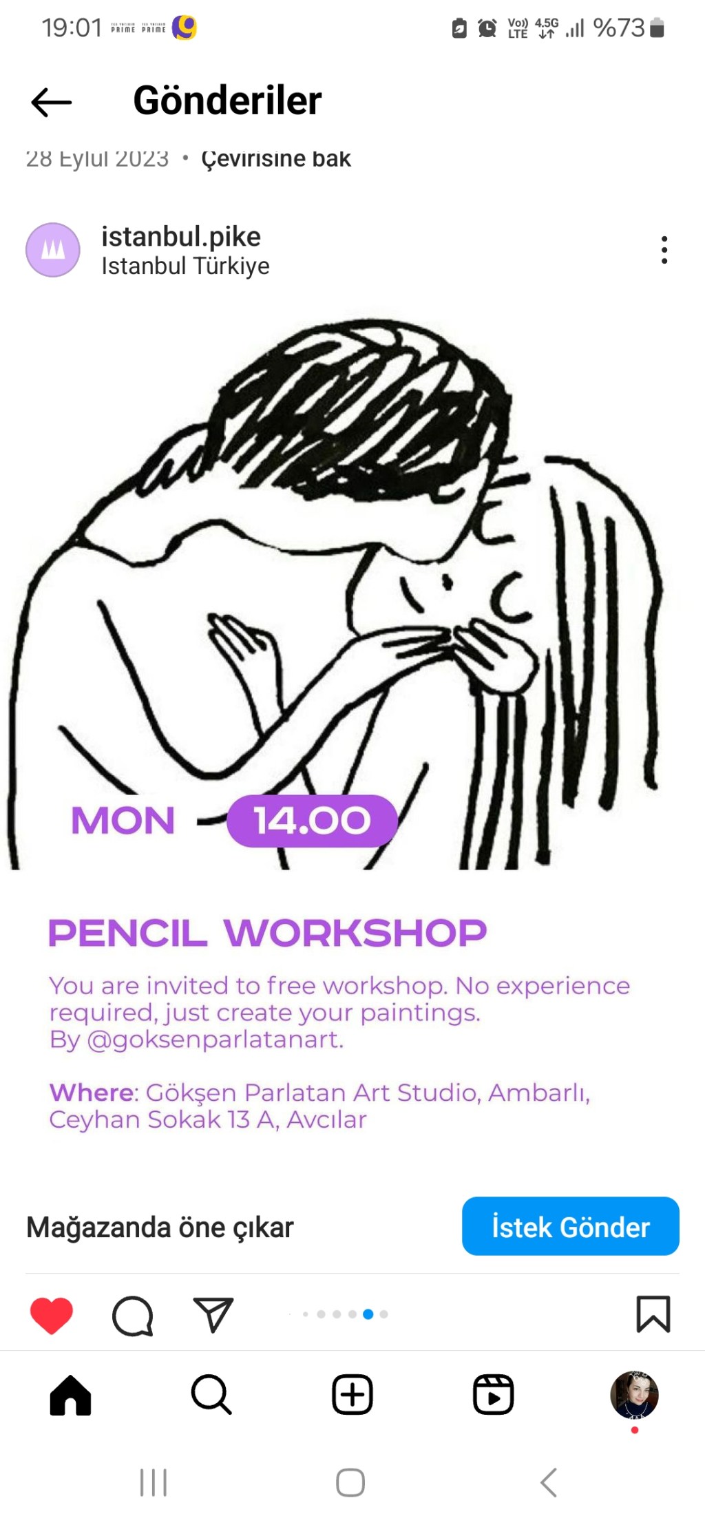 Sanat Atölyeleri: Karakalem, Suluboya, Kolaj,&nbsp;Heykel